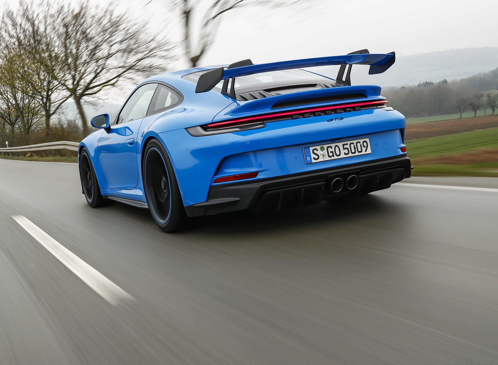 2022 Porsche 911 GT3 (Color: Shark Blue) Rear Three-Quarter Wallpapers #97 of 247