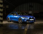 2021 BMW M3 Sedan Competition (Color: Frozen Portimao Blue Metallic) Front Three-Quarter Wallpapers 150x120