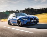 2021 BMW M3 Sedan Competition (Color: Frozen Portimao Blue Metallic) Front Three-Quarter Wallpapers 150x120