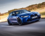 2021 BMW M3 Sedan Competition (Color: Frozen Portimao Blue Metallic) Front Three-Quarter Wallpapers 150x120