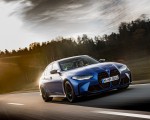 2021 BMW M3 Sedan Competition (Color: Frozen Portimao Blue Metallic) Front Three-Quarter Wallpapers 150x120