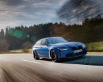 2021 BMW M3 Sedan Competition (Color: Frozen Portimao Blue Metallic) Front Three-Quarter Wallpapers 150x120