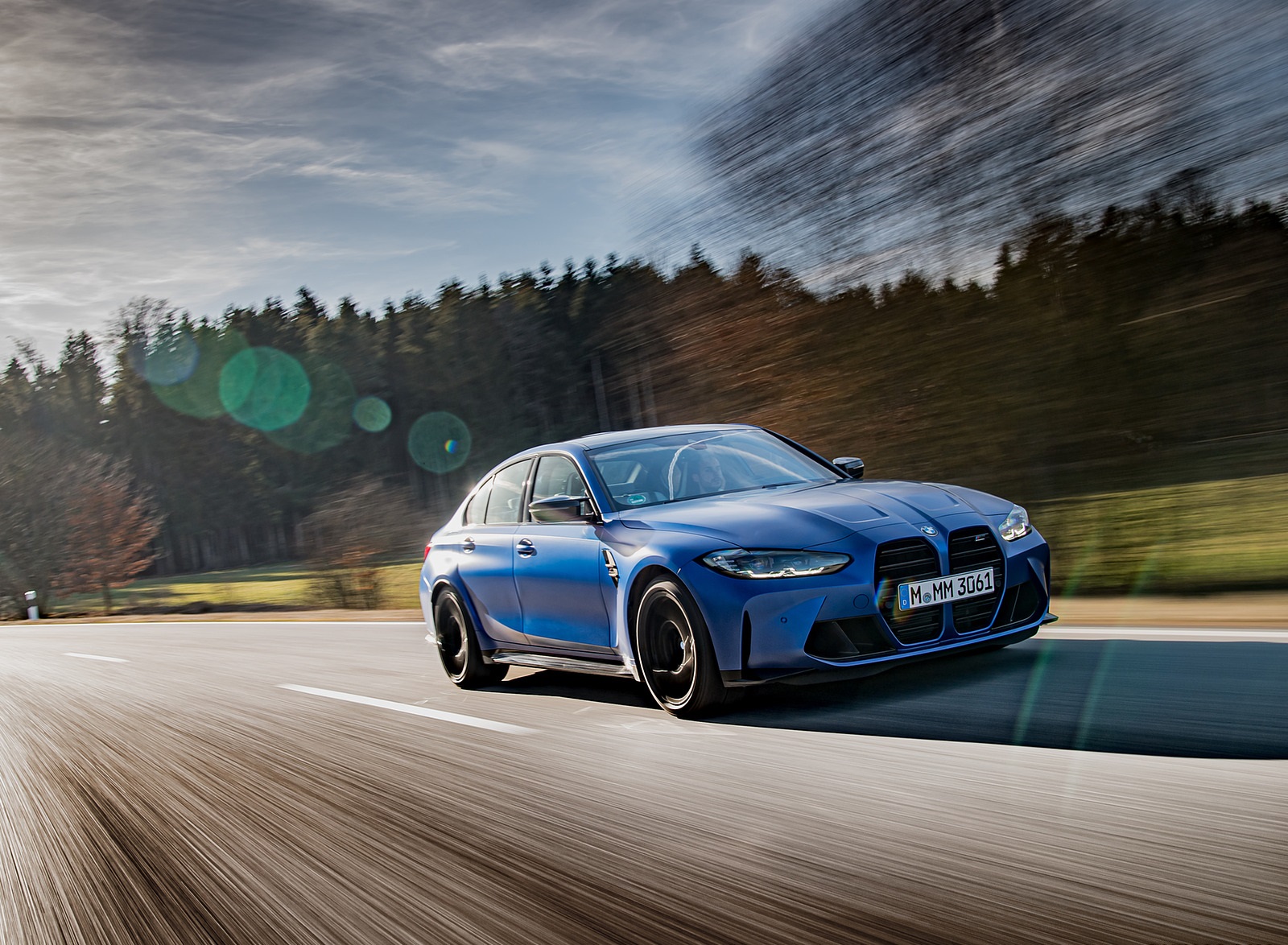 2021 BMW M3 Sedan Competition (Color: Frozen Portimao Blue Metallic) Front Three-Quarter Wallpapers #55 of 268