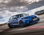 2021 BMW M3 Sedan Competition (Color: Frozen Portimao Blue Metallic) Front Three-Quarter Wallpapers 150x120