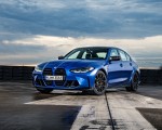 2021 BMW M3 Sedan Competition (Color: Frozen Portimao Blue Metallic) Front Three-Quarter Wallpapers 150x120