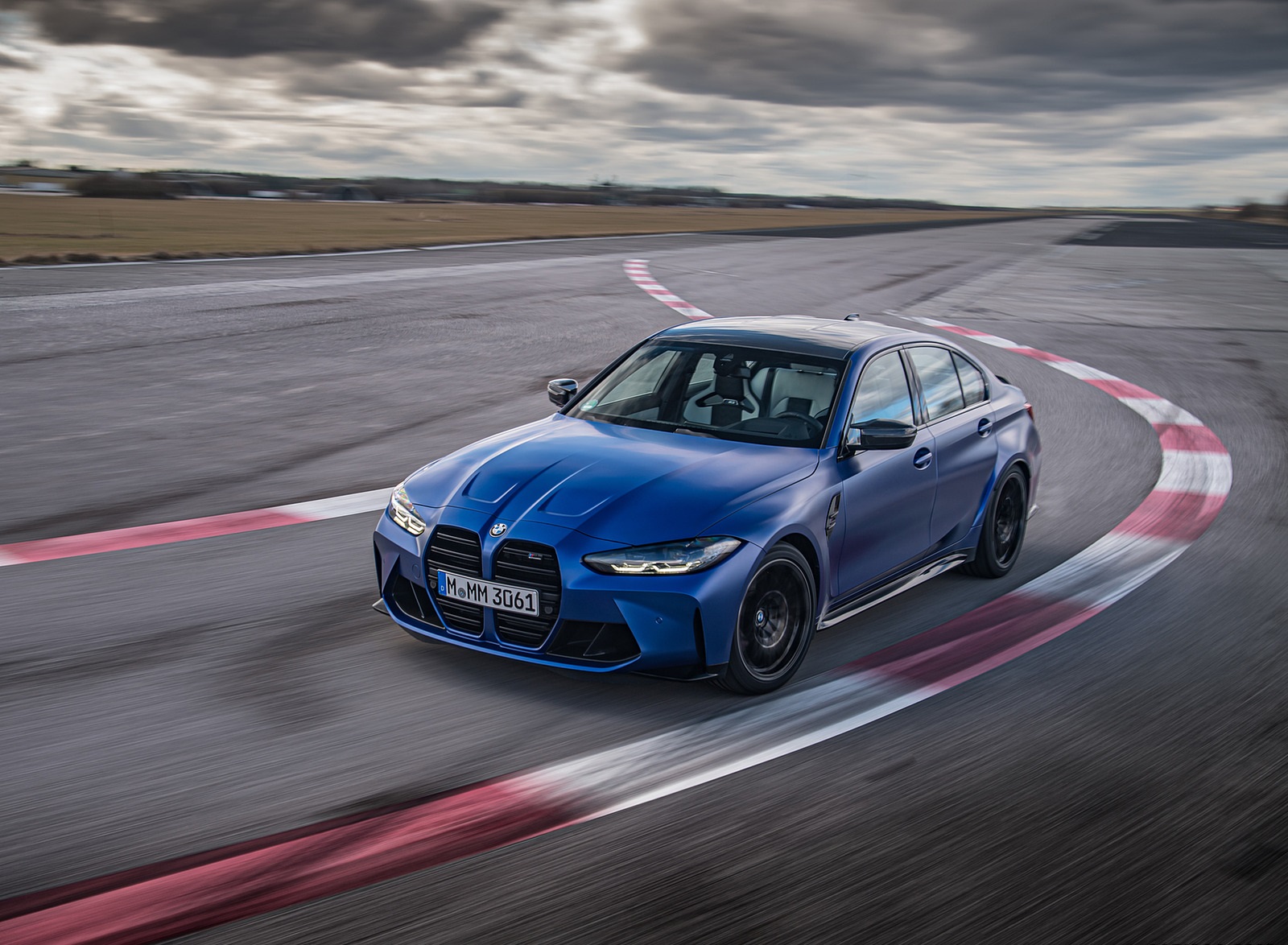 2021 BMW M3 Sedan Competition (Color: Frozen Portimao Blue Metallic) Front Three-Quarter Wallpapers #35 of 268