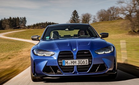 2021 BMW M3 Sedan Competition (Color: Frozen Portimao Blue Metallic) Front Wallpapers 450x275 (57)