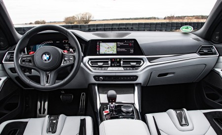 2021 BMW M3 Sedan Competition (Color: Frozen Portimao Blue Metallic) Interior Cockpit Wallpapers 450x275 (96)