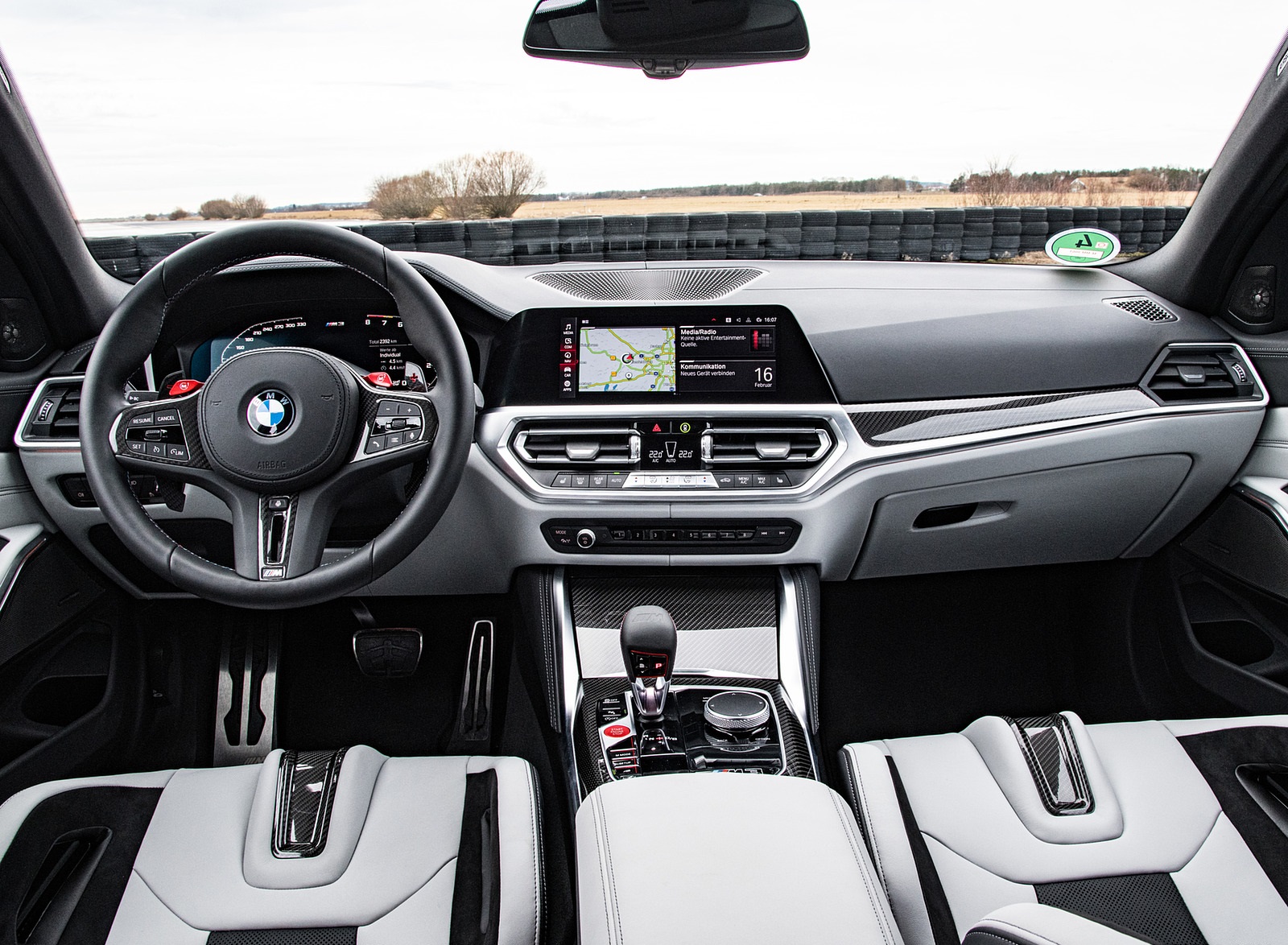 2021 BMW M3 Sedan Competition (Color: Frozen Portimao Blue Metallic) Interior Cockpit Wallpapers #96 of 268