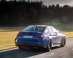 2021 BMW M3 Sedan Competition (Color: Frozen Portimao Blue Metallic) Rear Three-Quarter Wallpapers 150x120