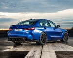 2021 BMW M3 Sedan Competition (Color: Frozen Portimao Blue Metallic) Rear Three-Quarter Wallpapers 150x120