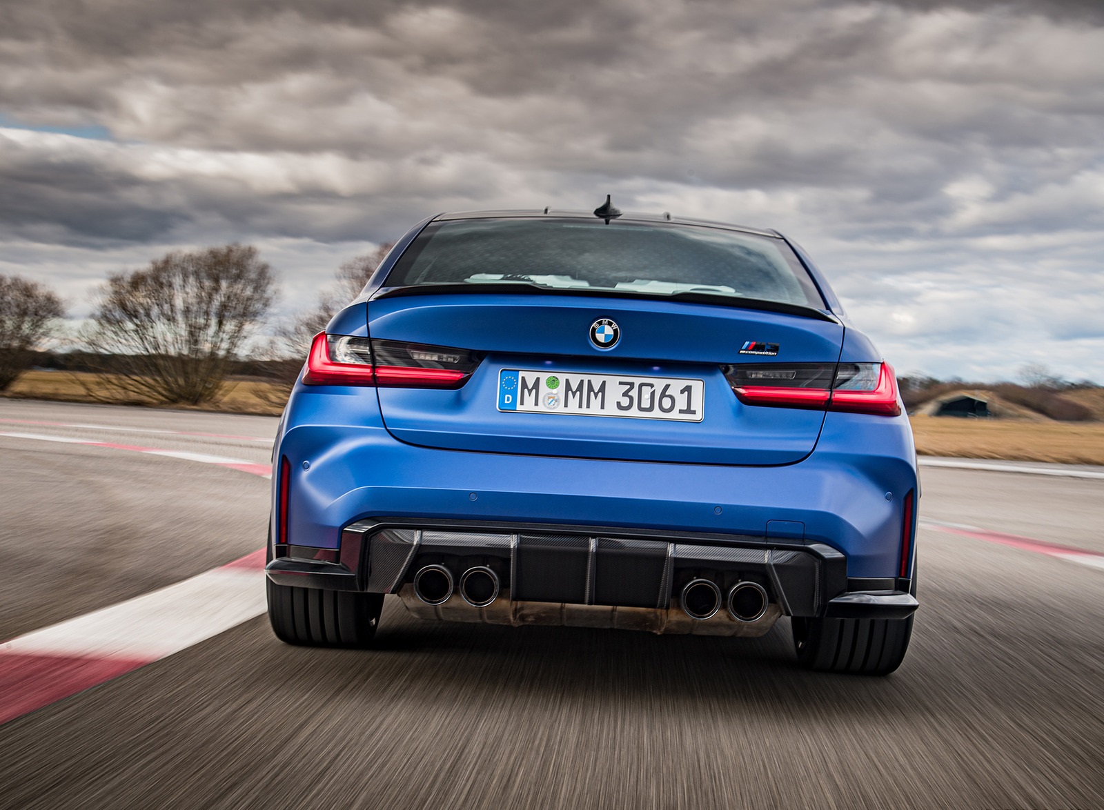 2021 BMW M3 Sedan Competition (Color: Frozen Portimao Blue Metallic) Rear Wallpapers #45 of 268