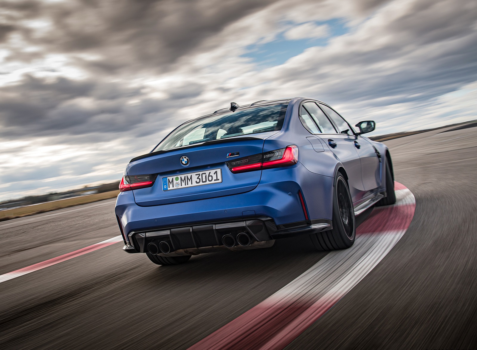 2021 BMW M3 Sedan Competition (Color: Frozen Portimao Blue Metallic) Rear Wallpapers #37 of 268