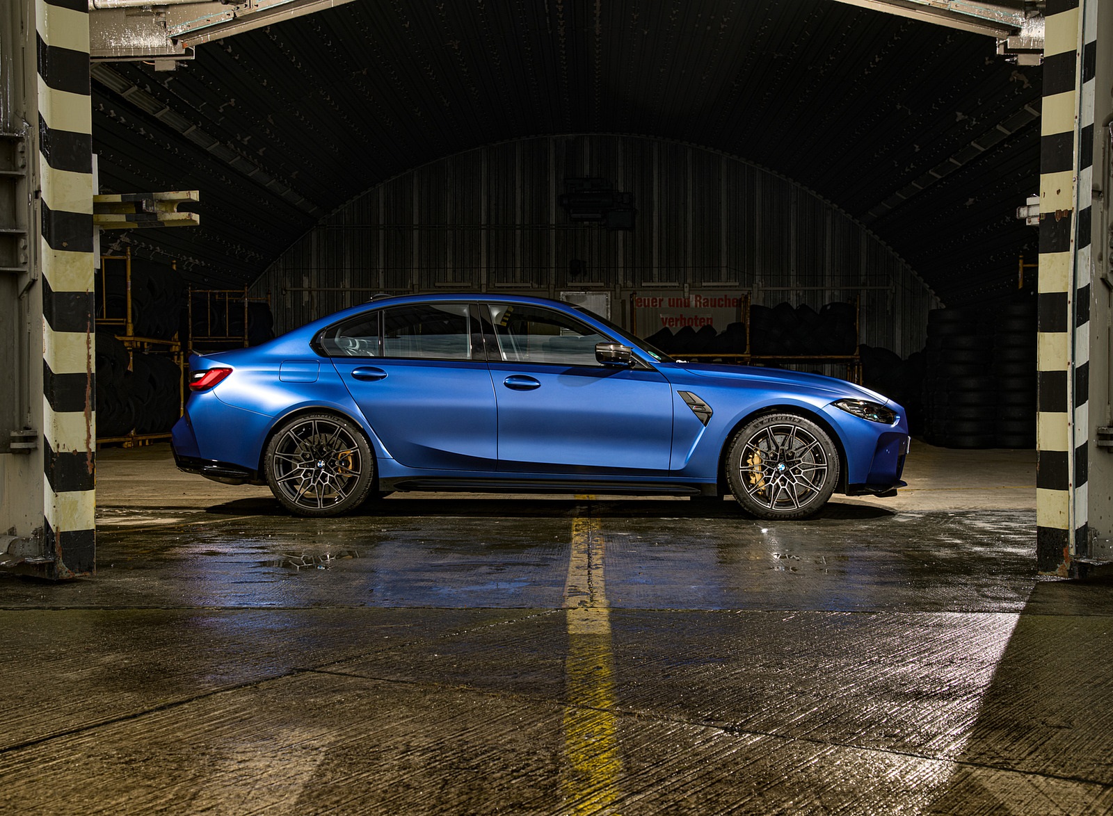 2021 BMW M3 Sedan Competition (Color: Frozen Portimao Blue Metallic) Side Wallpapers #85 of 268