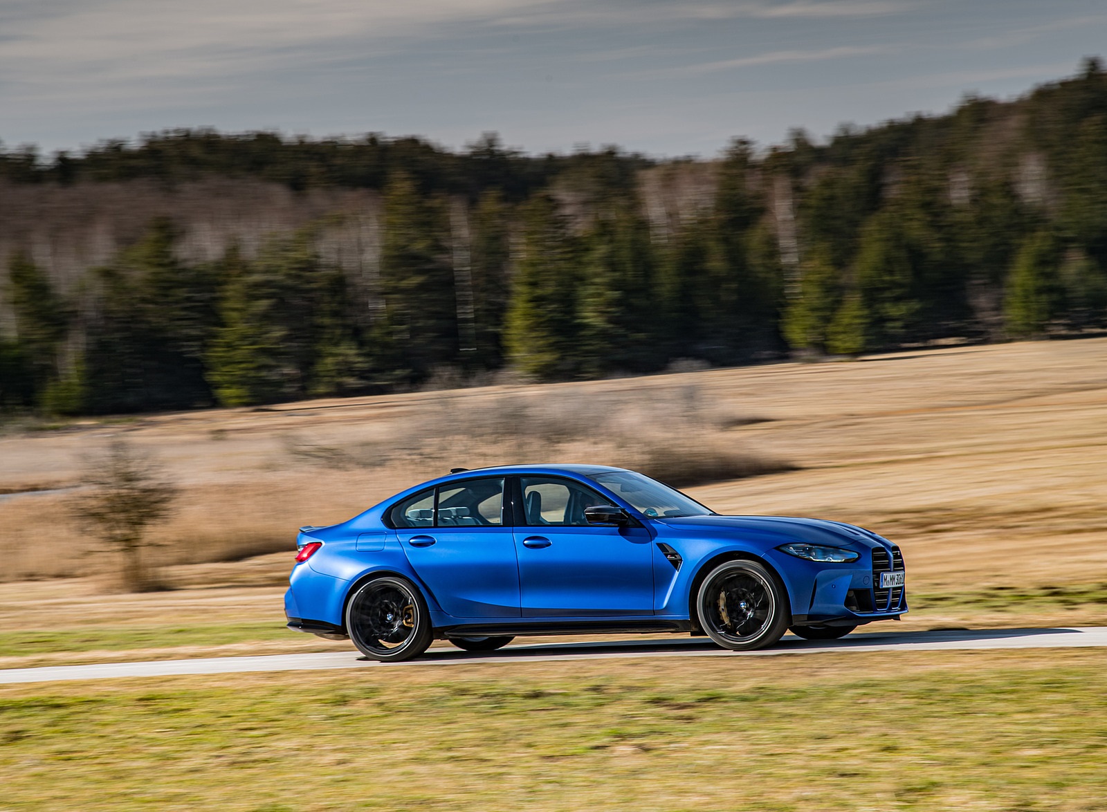 2021 BMW M3 Sedan Competition (Color: Frozen Portimao Blue Metallic) Side Wallpapers #61 of 268