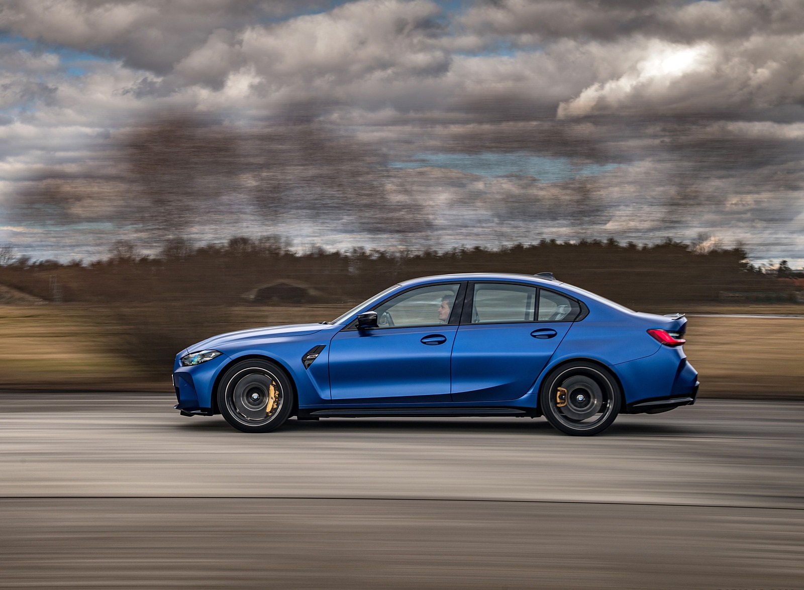 2021 BMW M3 Sedan Competition (Color: Frozen Portimao Blue Metallic) Side Wallpapers #50 of 268