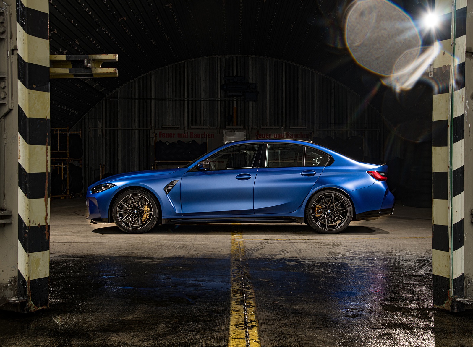 2021 BMW M3 Sedan Competition (Color: Frozen Portimao Blue Metallic) Side Wallpapers #86 of 268
