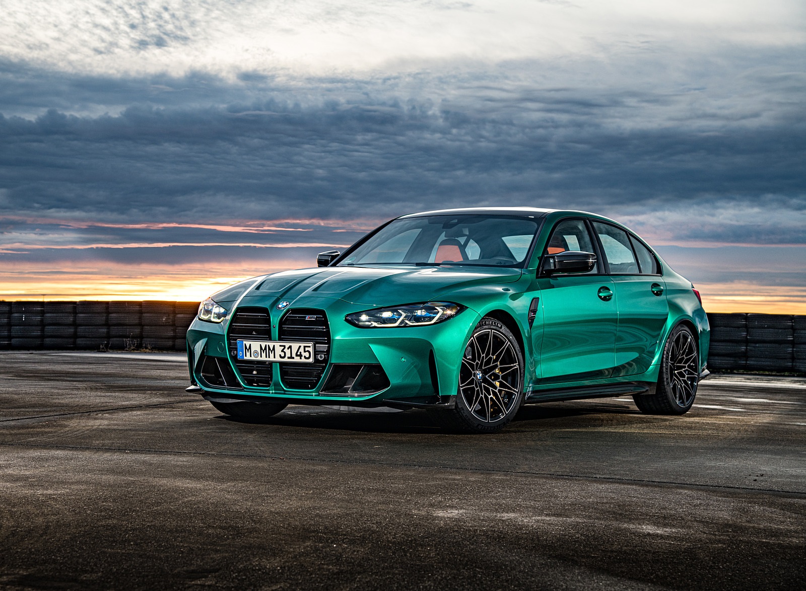 2021 BMW M3 Sedan Competition (Color: Isle of Men Green) Front Three-Quarter Wallpapers #142 of 268