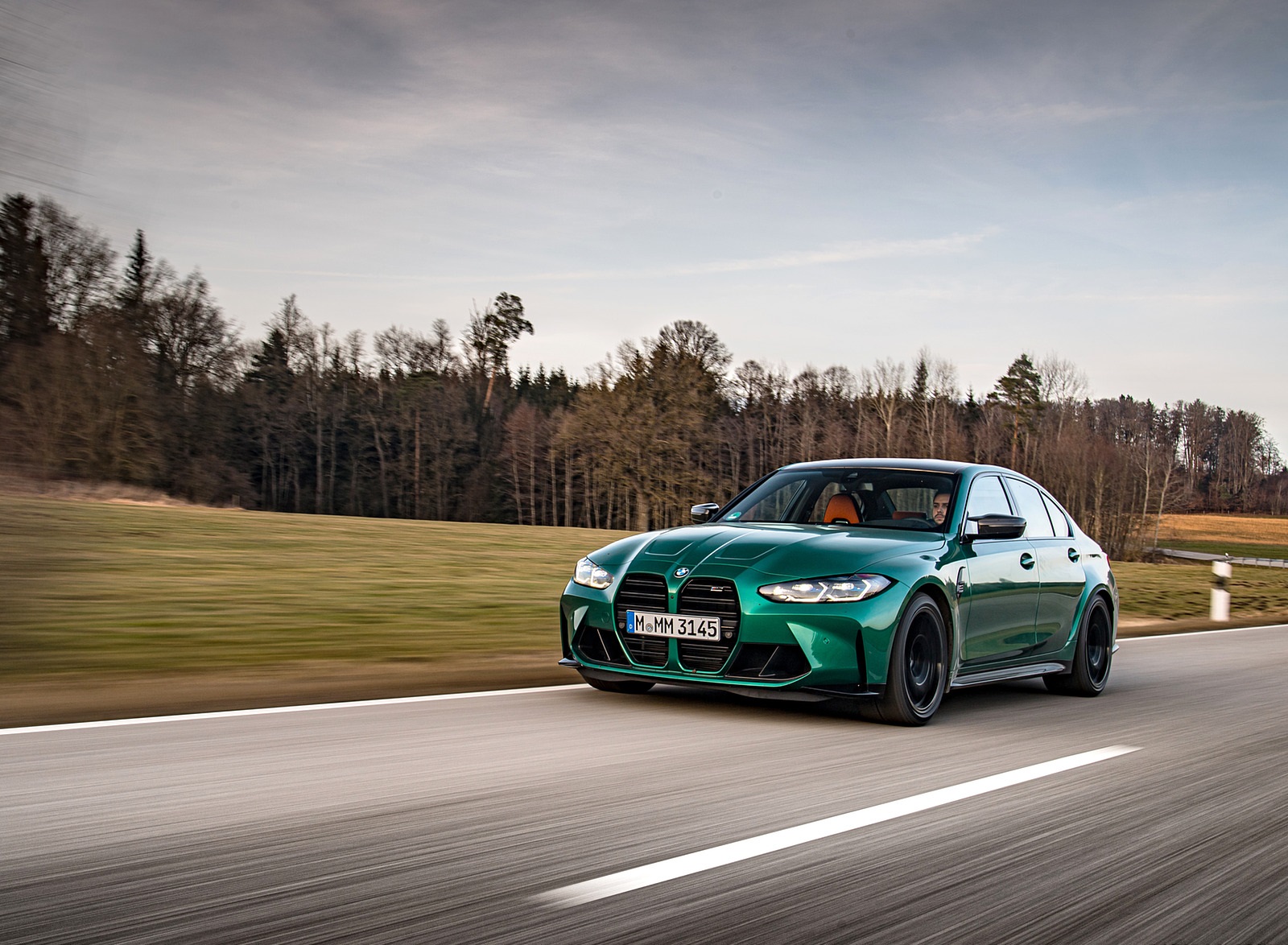 2021 BMW M3 Sedan Competition (Color: Isle of Men Green) Front Three-Quarter Wallpapers #124 of 268