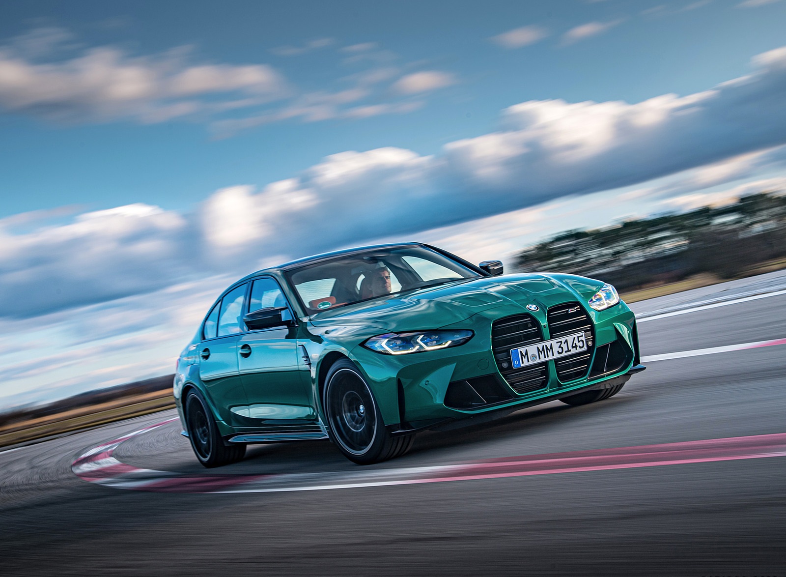 2021 BMW M3 Sedan Competition (Color: Isle of Men Green) Front Three-Quarter Wallpapers #115 of 268