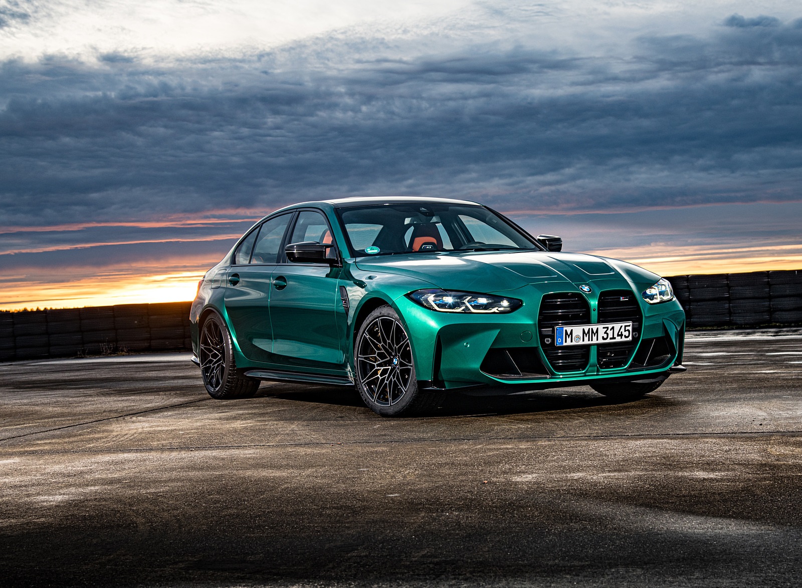 2021 BMW M3 Sedan Competition (Color: Isle of Men Green) Front Three-Quarter Wallpapers #143 of 268