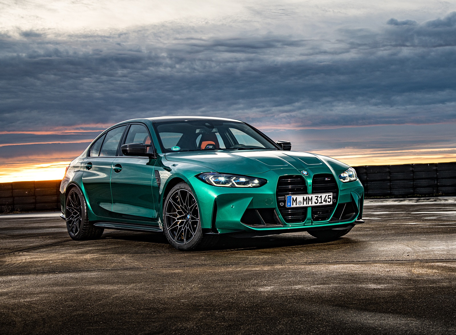 2021 BMW M3 Sedan Competition (Color: Isle of Men Green) Front Three-Quarter Wallpapers #144 of 268