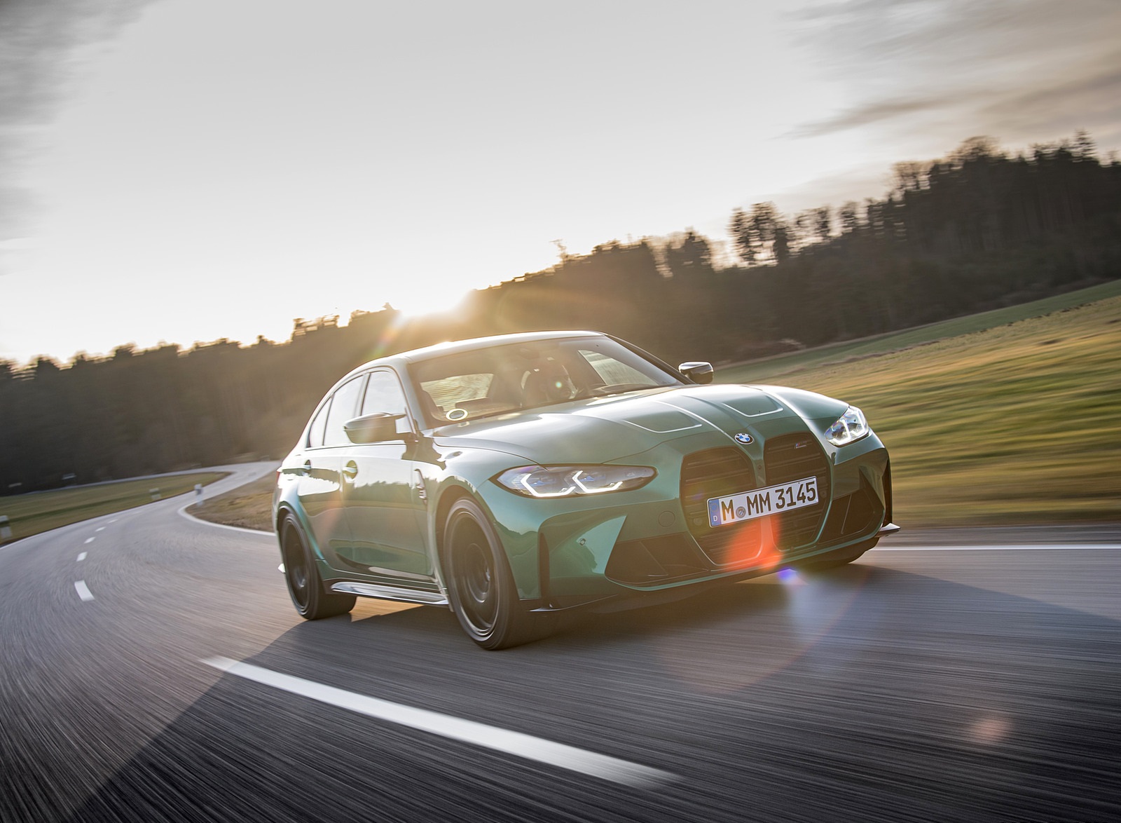 2021 BMW M3 Sedan Competition (Color: Isle of Men Green) Front Three-Quarter Wallpapers #126 of 268