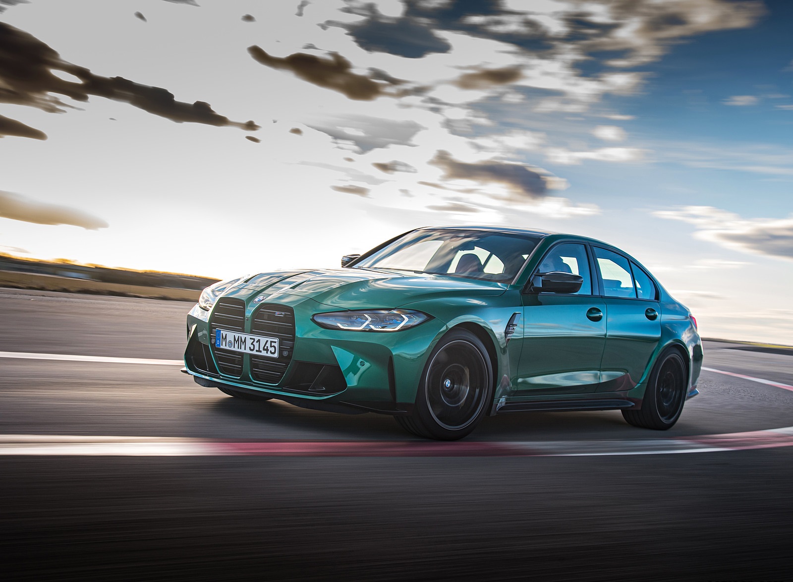 2021 BMW M3 Sedan Competition (Color: Isle of Men Green) Front Three-Quarter Wallpapers #117 of 268