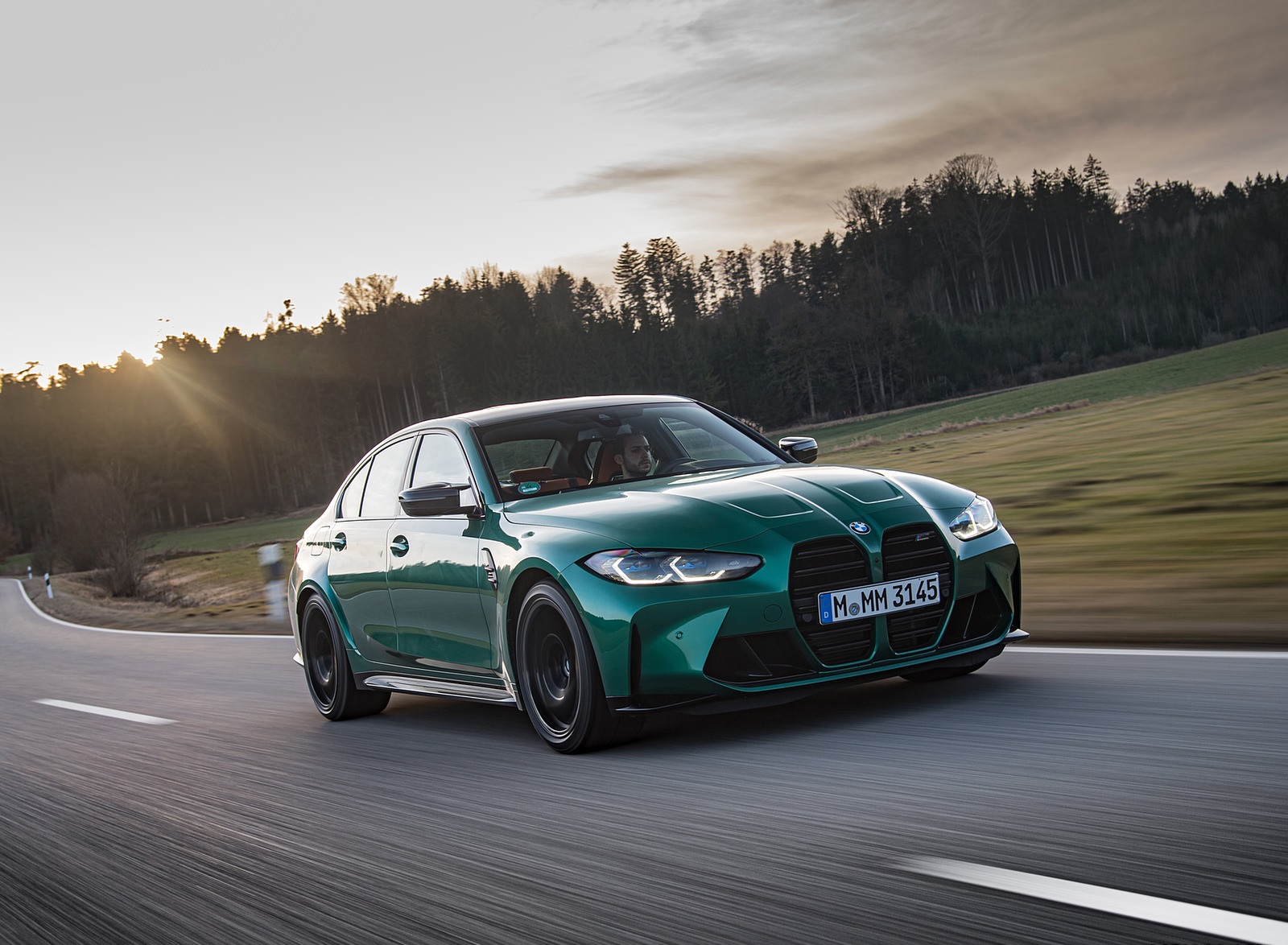 2021 BMW M3 Sedan Competition (Color: Isle of Men Green) Front Three-Quarter Wallpapers #127 of 268