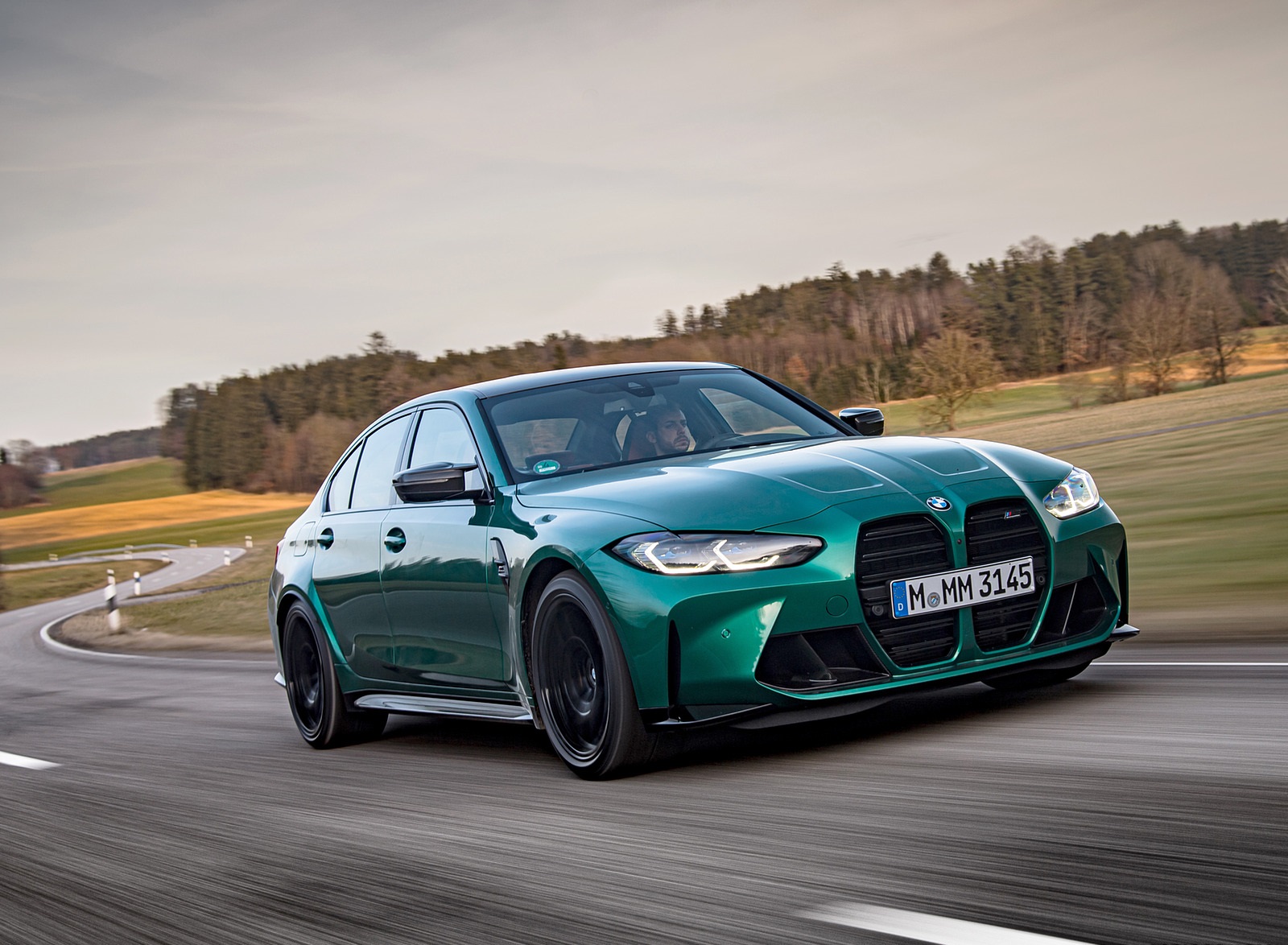 2021 BMW M3 Sedan Competition (Color: Isle of Men Green) Front Three-Quarter Wallpapers #134 of 268