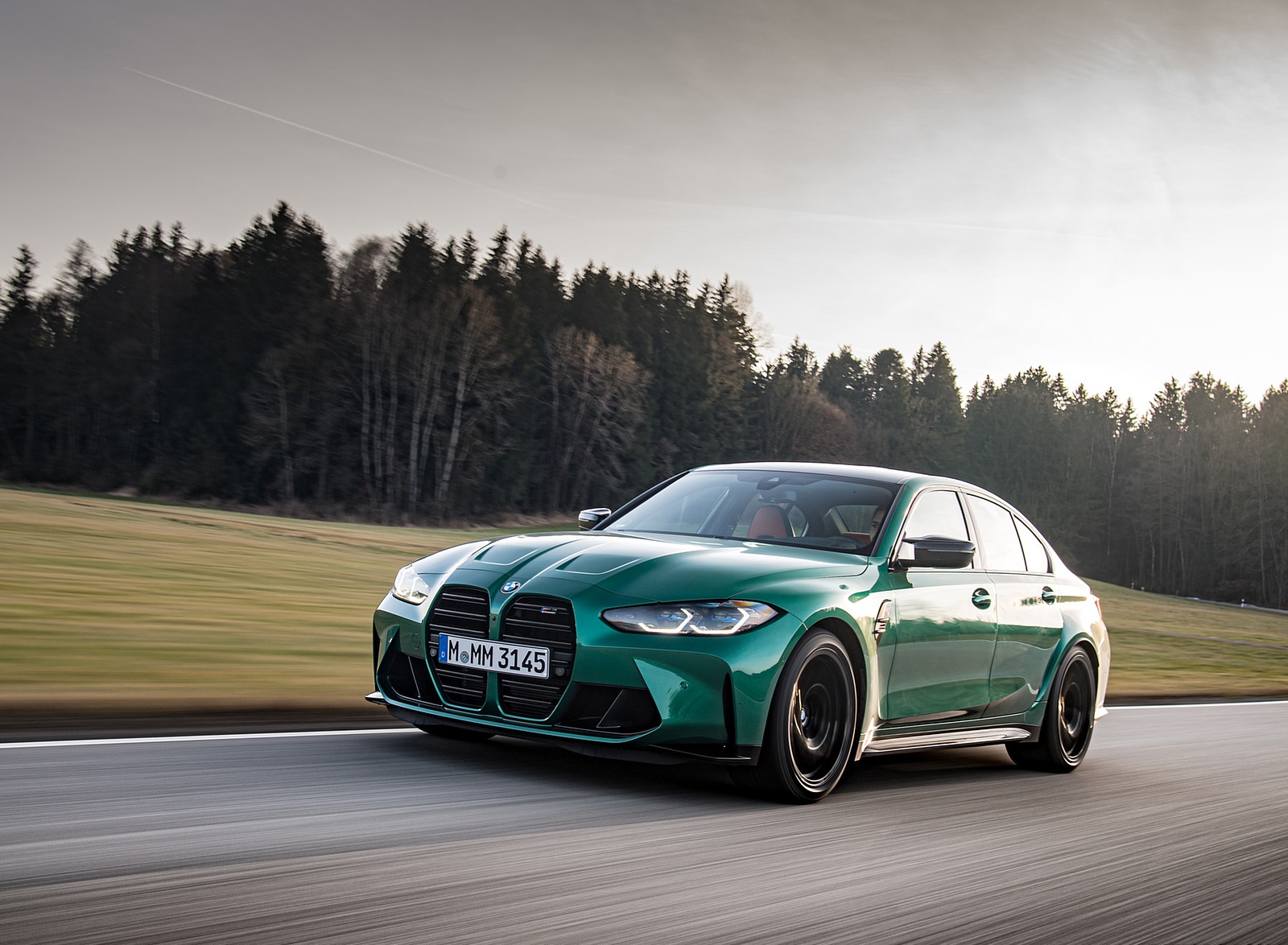 2021 BMW M3 Sedan Competition (Color: Isle of Men Green) Front Three-Quarter Wallpapers #128 of 268