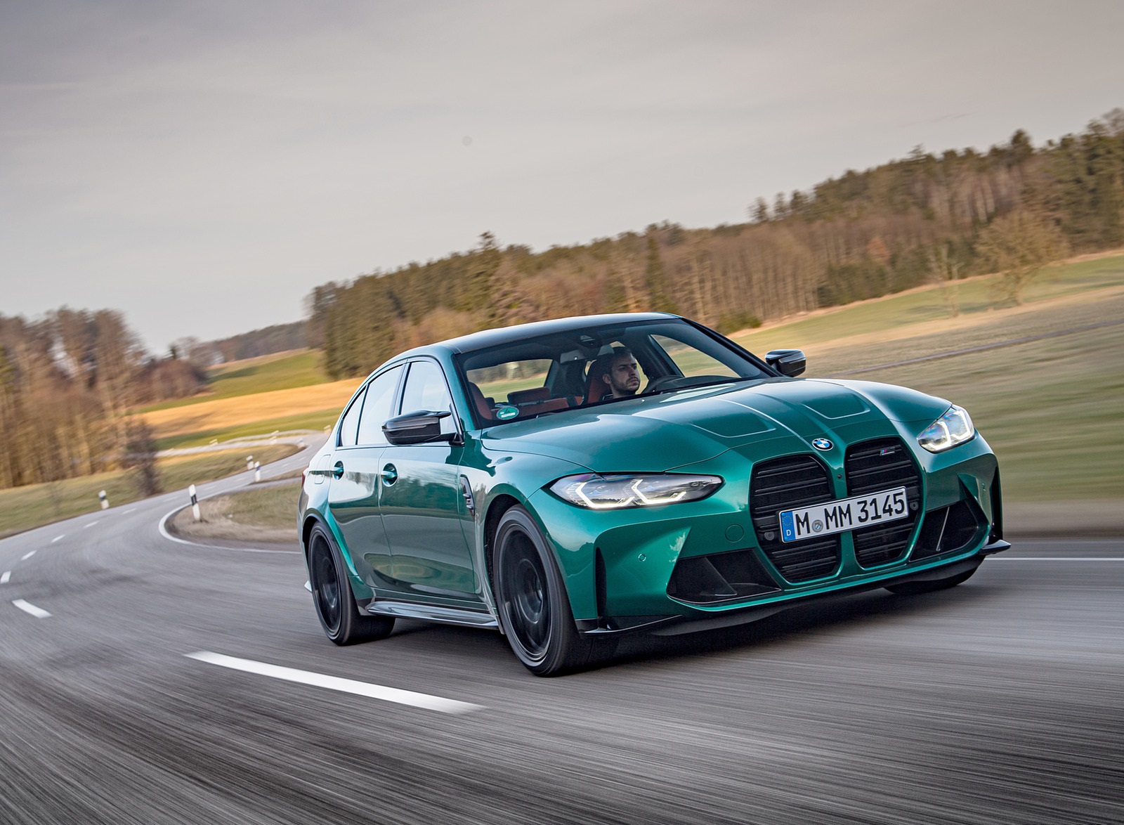 2021 BMW M3 Sedan Competition (Color: Isle of Men Green) Front Three-Quarter Wallpapers #119 of 268