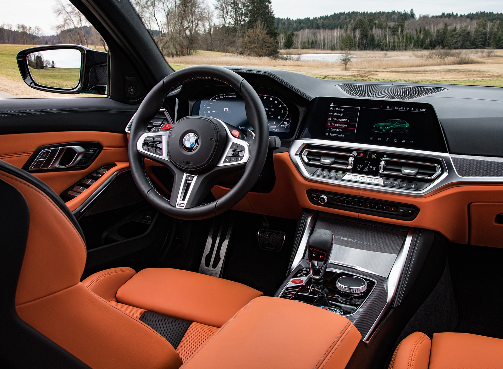 2021 BMW M3 Sedan Competition (Color: Isle of Men Green) Interior Wallpapers #160 of 268