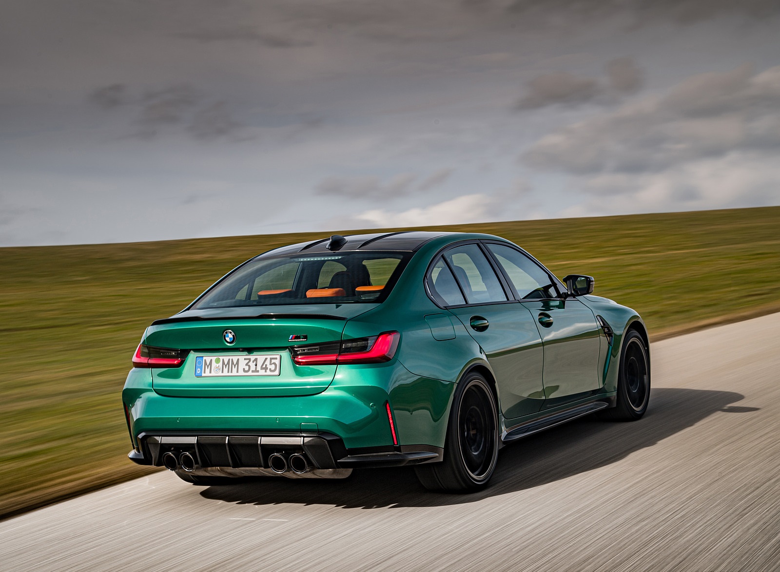 2021 BMW M3 Sedan Competition (Color: Isle of Men Green) Rear Three-Quarter Wallpapers #136 of 268