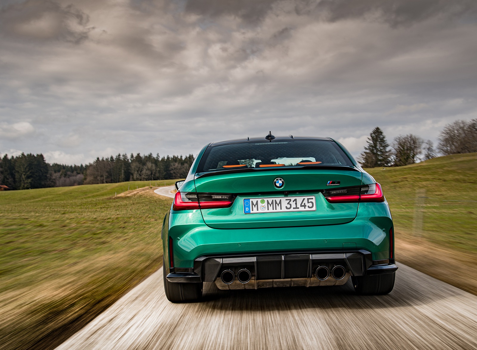 2021 BMW M3 Sedan Competition (Color: Isle of Men Green) Rear Wallpapers #132 of 268