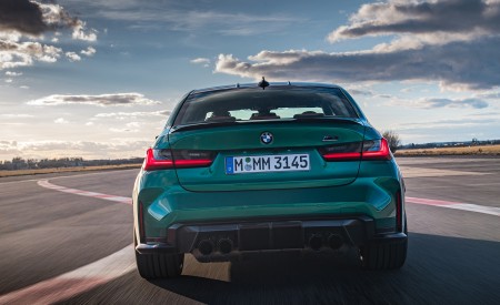 2021 BMW M3 Sedan Competition (Color: Isle of Men Green) Rear Wallpapers 450x275 (123)