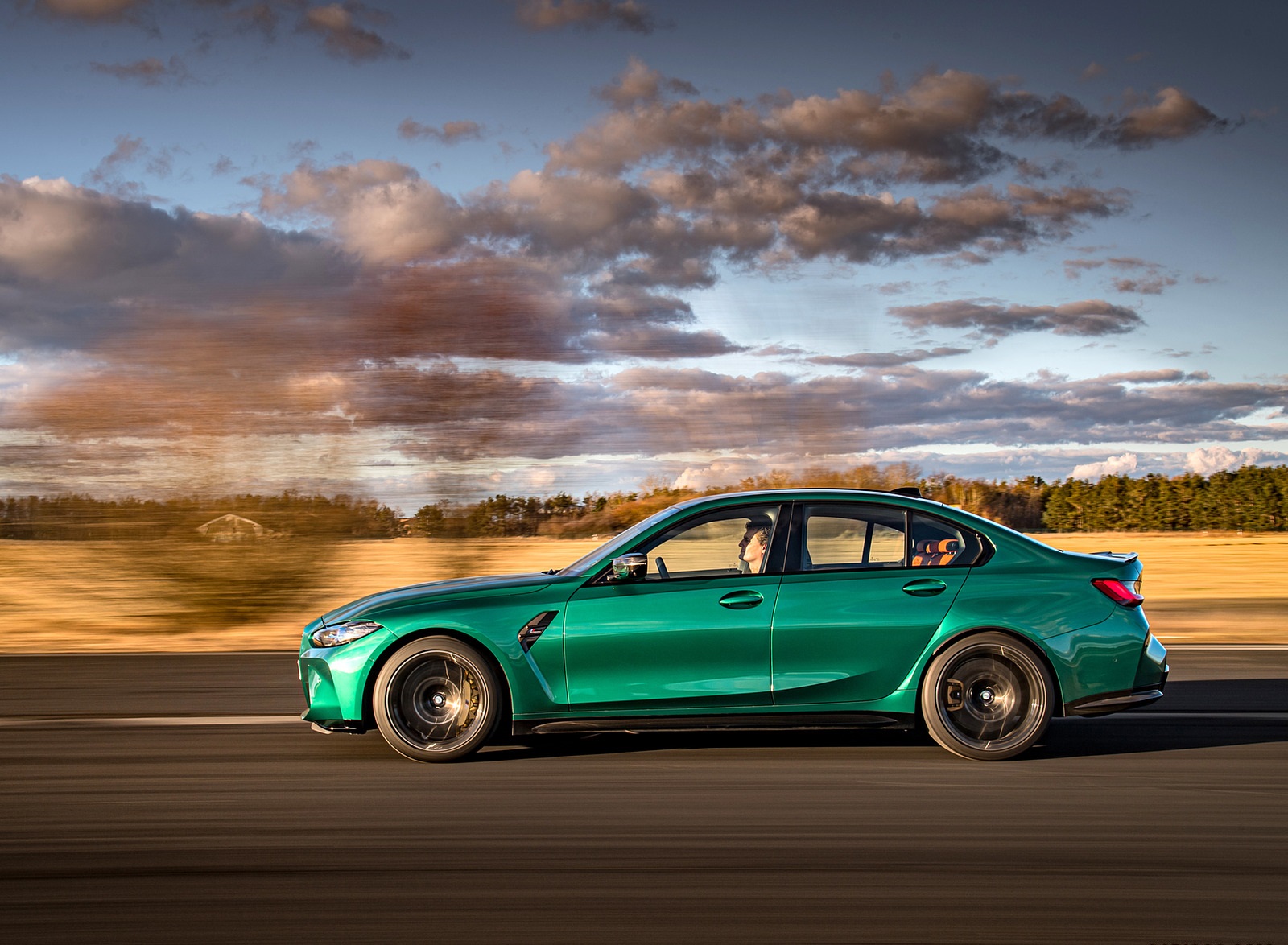 2021 BMW M3 Sedan Competition (Color: Isle of Men Green) Side Wallpapers #140 of 268