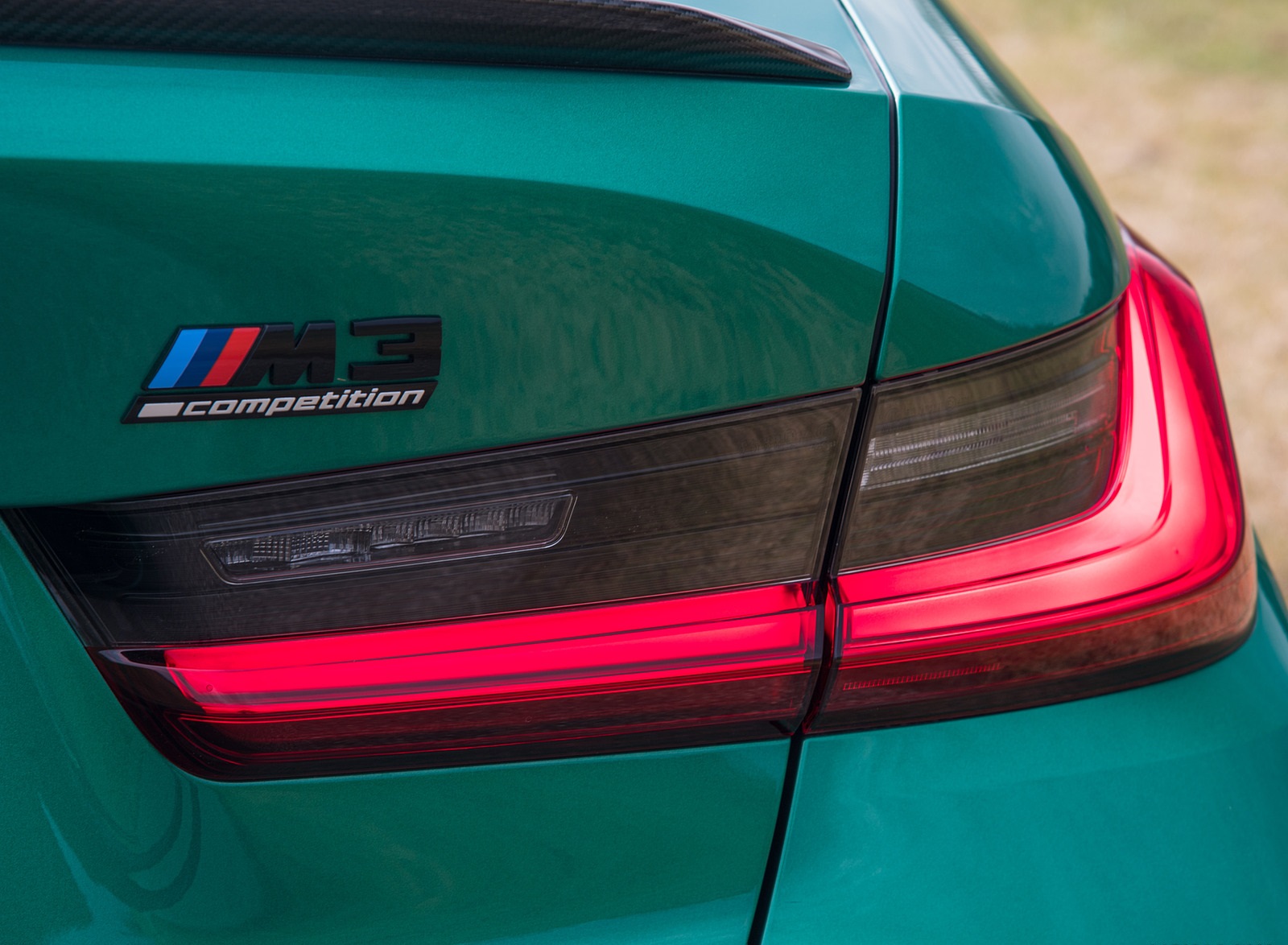 2021 BMW M3 Sedan Competition (Color: Isle of Men Green) Tail Light Wallpapers #155 of 268