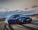 2021 BMW M4 Coupe Competition (Color: Portimao Blue) Front Three-Quarter Wallpapers 150x120