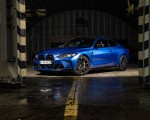 2021 BMW M4 Coupe Competition (Color: Portimao Blue) Front Three-Quarter Wallpapers 150x120