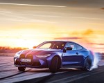 2021 BMW M4 Coupe Competition (Color: Portimao Blue) Front Three-Quarter Wallpapers 150x120