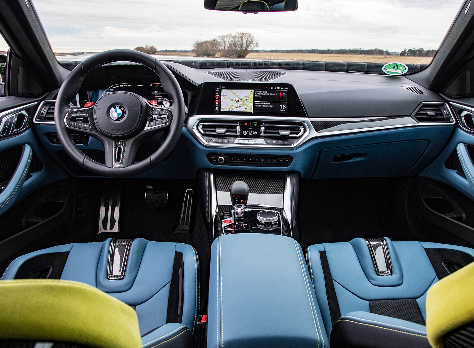 2021 BMW M4 Coupe Competition (Color: Sao Paulo Yellow) Interior Cockpit Wallpapers #118 of 207