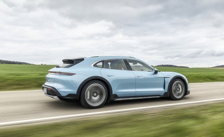 2022 Porsche Taycan 4S Cross Turismo (Color: Frozen Blue Metallic) Rear Three-Quarter Wallpapers 450x275 (51)
