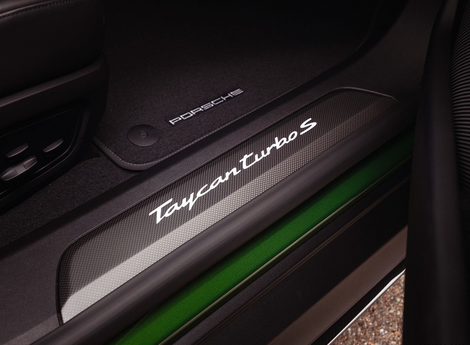 2022 Porsche Taycan Turbo S Cross Turismo (Color: Mamba Green Metallic) Door Sill Wallpapers #32 of 56