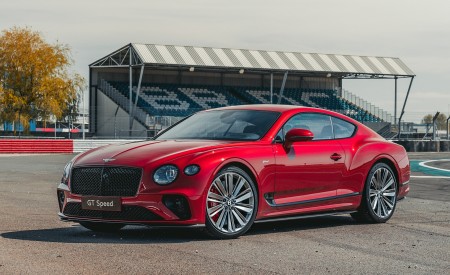 2022 Bentley Continental GT Speed (Color: Candy Red) Front Three-Quarter Wallpapers 450x275 (9)