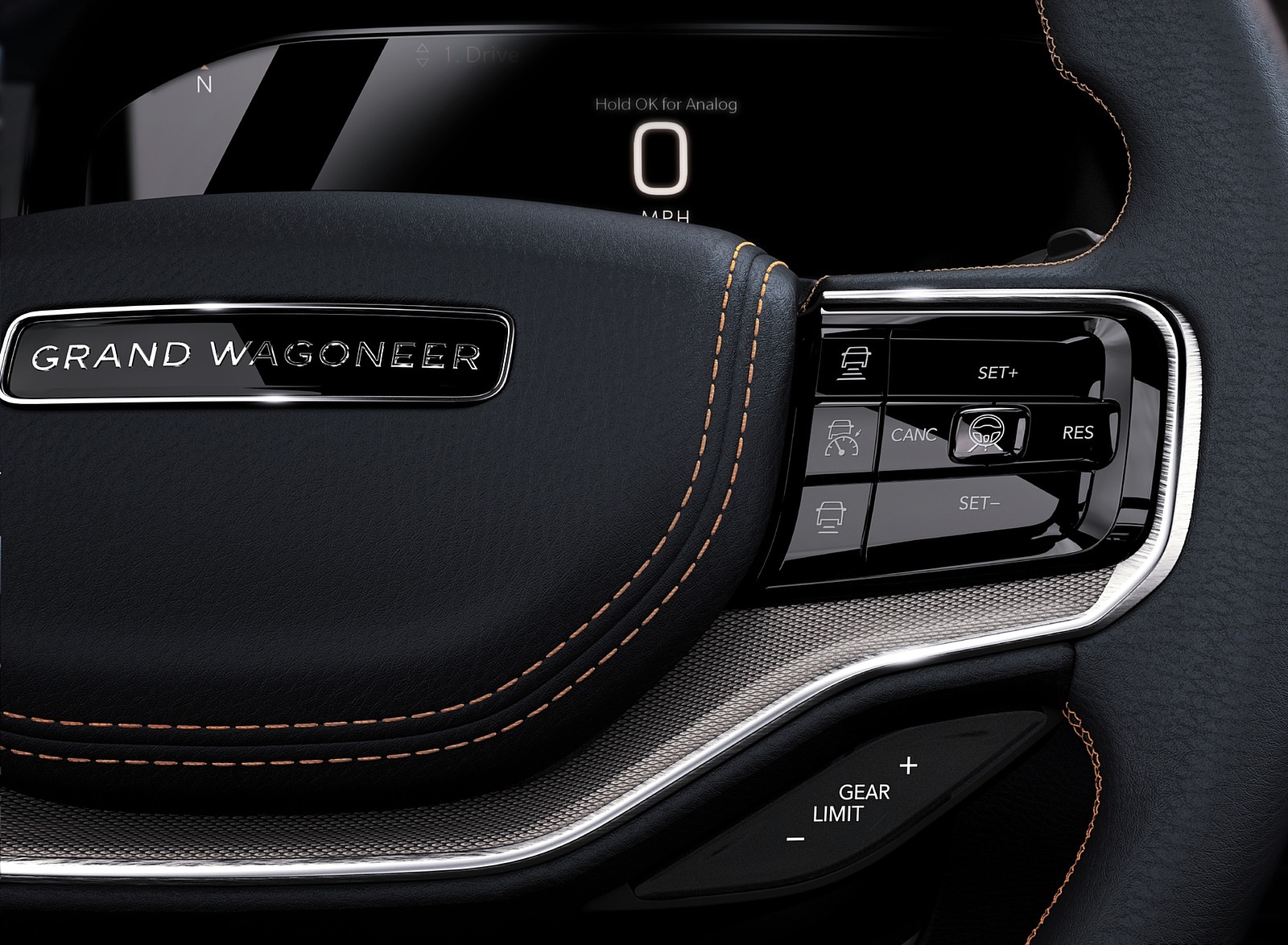 2022 Jeep Grand Wagoneer Interior Steering Wheel Wallpapers #49 of 129