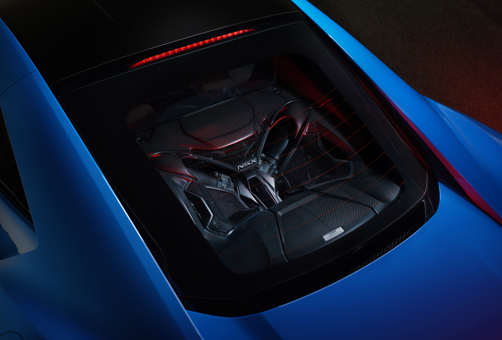 2021 Acura NSX Long Beach Blue Pearl Engine Wallpapers #11 of 12