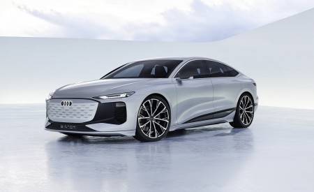2021 Audi A6 e-tron Concept (Color: Helio Silver) Front Three-Quarter Wallpapers  450x275 (28)