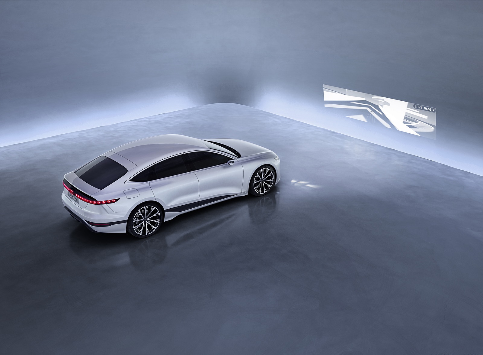 2021 Audi A6 e-tron Concept (Color: Helio Silver) Rear Three-Quarter Wallpapers  #33 of 54