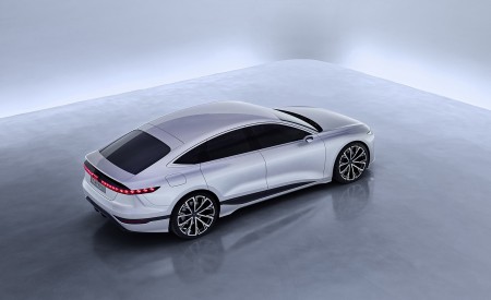 2021 Audi A6 e-tron Concept (Color: Helio Silver) Rear Three-Quarter Wallpapers 450x275 (34)